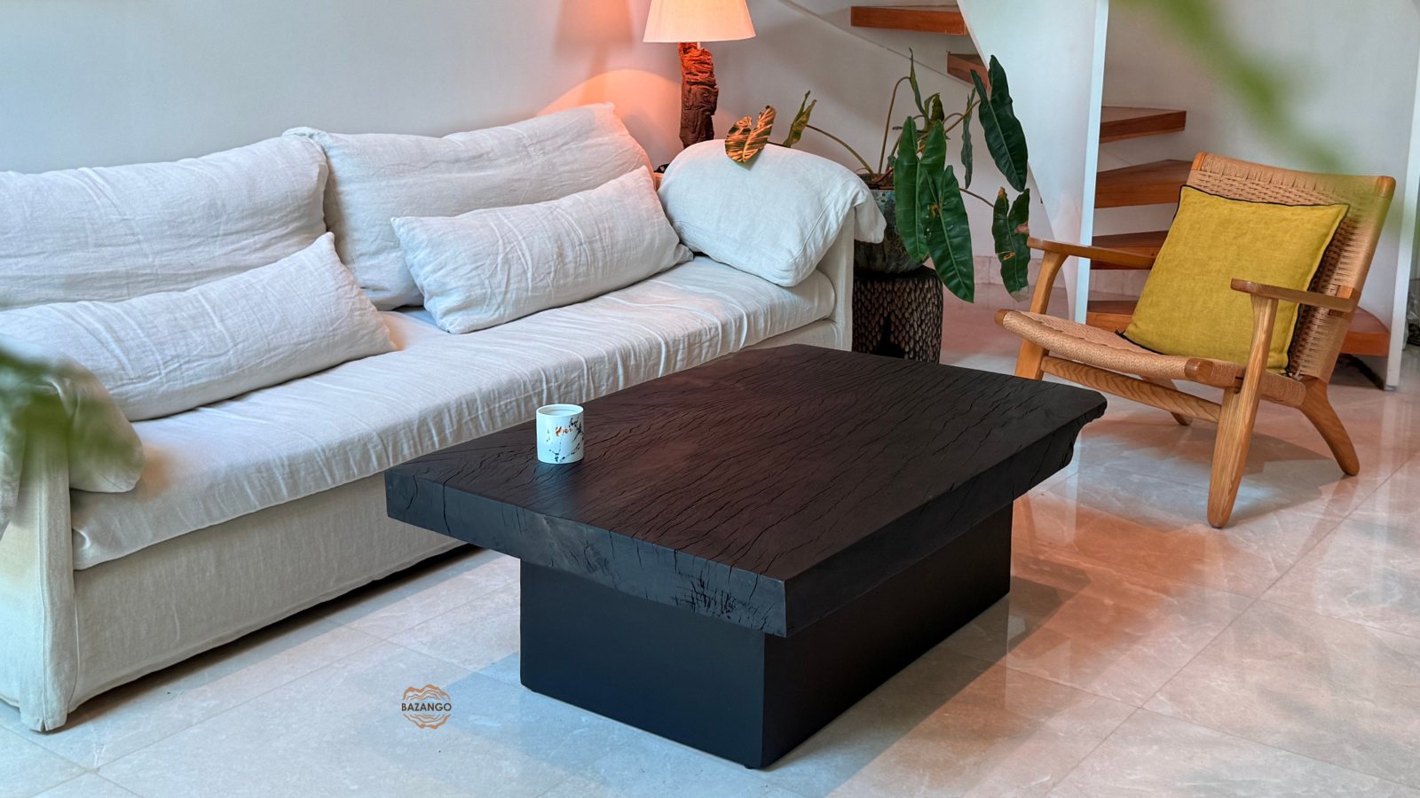 bàn sofa màu đen